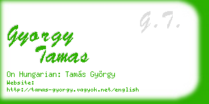 gyorgy tamas business card
