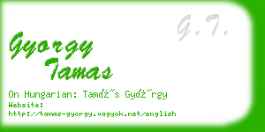 gyorgy tamas business card